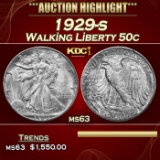 1929-s Walking Liberty Half Dollar 50c ms63 USCG