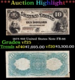 1875 $10 United States Note Grades vf25 FR-66