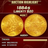 1884-s Gold Liberty Double Eagle $20 ms64+ SEGS