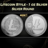 Litecoin Style - 1 oz Silver Round Round