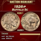 1926-p Buffalo Nickel 5c ms66+ SEGS
