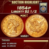 ***Major Highlight*** 1854-p Gold Liberty Quarter Eagle 2.5 Select Unc USCG (fc)