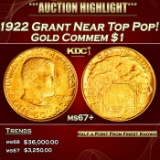 1922 Grant Gold Commem Dollar Near Top Pop! 1 ms67+ SEGS