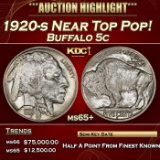 1920-s Buffalo Nickel Near Top Pop! 5c ms65+ SEGS