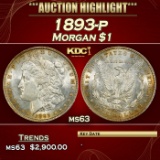 1893-p Morgan Dollar $1 ms63 USCG