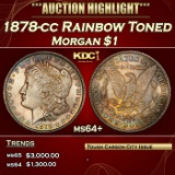 1878-cc Morgan Dollar Rainbow Toned $1 ms64+ SEGS