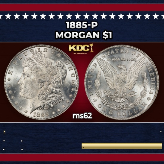 1885-p Morgan Dollar $1 Grades Select Unc