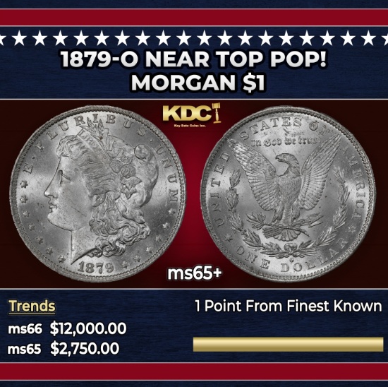 1879-o Morgan Dollar Near Top Pop! $1 ms65+ SEGS