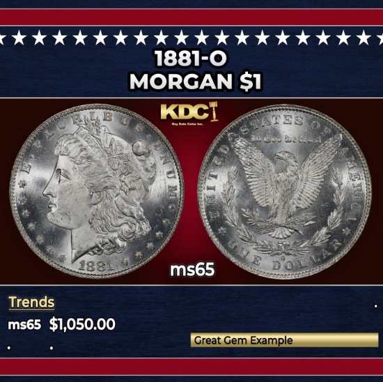 1881-o Morgan Dollar $1 ms65 SEGS