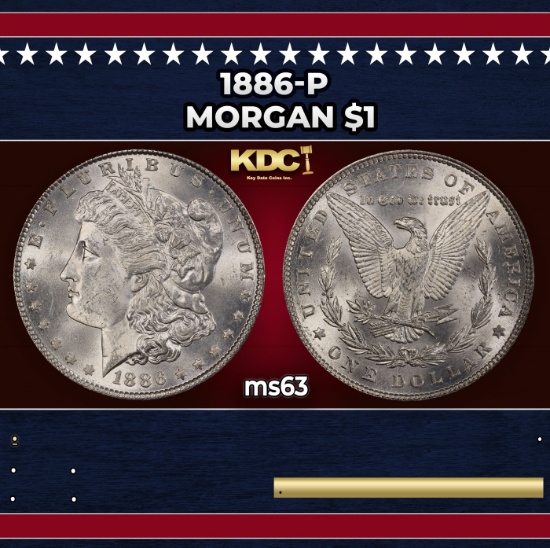 1886-p Morgan Dollar $1 Grades Select Unc