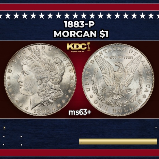 1883-p Morgan Dollar $1 Grades Select+ Unc