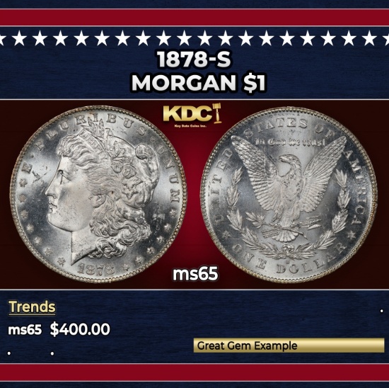 1878-s Morgan Dollar $1 Grades GEM Unc
