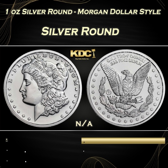 1 oz Silver Round - Morgan Dollar Style