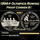 1996-p Olympics Rowing Proof Modern Commem Dollar $1 pr70 dcam SEGS