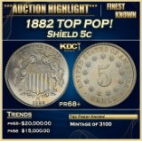 1882 Proof Shield Nickel TOP POP! 5c pr68+ SEGS