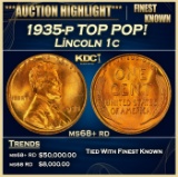 1935-p Lincoln Cent TOP POP! 1c ms68+ rd SEGS