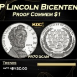 2009-P Lincoln Bicentennial Proof Modern Commem Dollar $1 pr70 dcam SEGS
