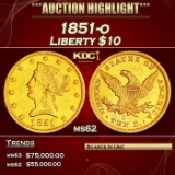 1851-o Gold Liberty Eagle $10 ms62 SEGS