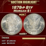1878-p 8tf Morgan Dollar $1 ms66+ SEGS