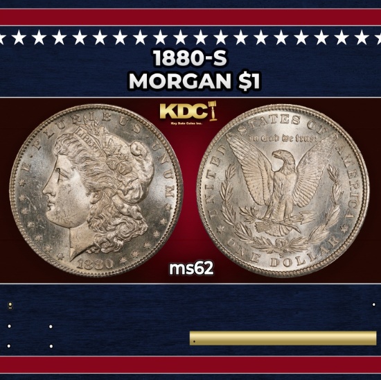 1880-s Morgan Dollar $1 Grades ms62