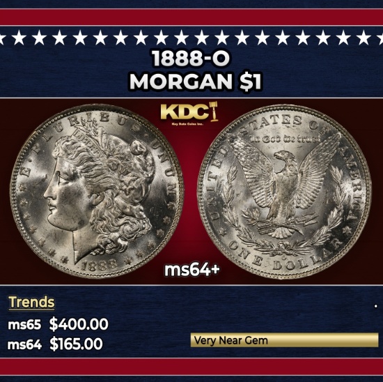 1888-o Morgan Dollar $1 Grades ms64+