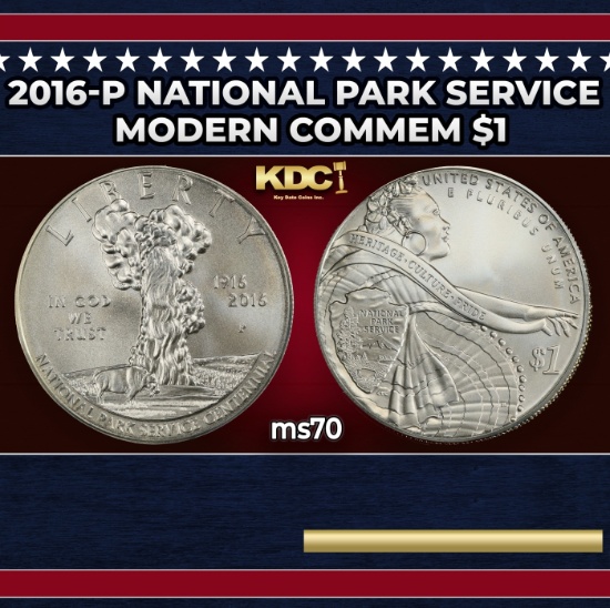 2016-p National Park Service Modern Commem Dollar $1 ms70 SEGS