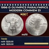 1996-d Olympics Paralympics Modern Commem Dollar $1 ms70 SEGS