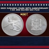 2023 Jurassic Park 30th Anniversary 1 oz .999 Silver 50c Fuji  Round