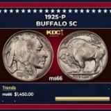 1925-p Buffalo Nickel 5c ms66 SEGS