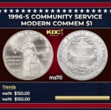 1996-s Community Service Modern Commem Dollar $1 ms70 SEGS