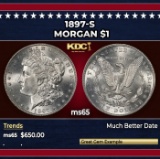 1897-s Morgan Dollar $1 Grades ms65