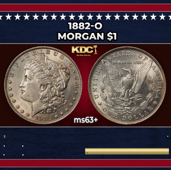 1882-o Morgan Dollar $1 Grades ms63+