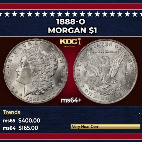 1888-o Morgan Dollar $1 Grades ms64+