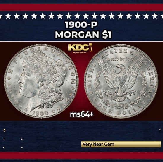 1900-p Morgan Dollar $1 Grades ms64+
