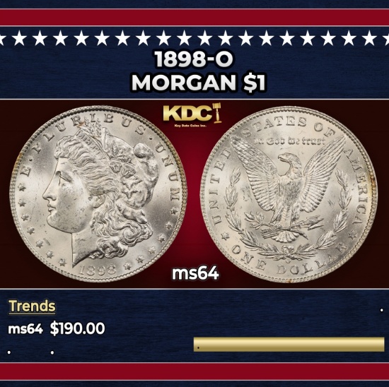 1898-o Morgan Dollar $1 Grades ms64