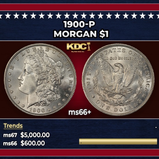 1900-p Morgan Dollar $1 ms66+ SEGS