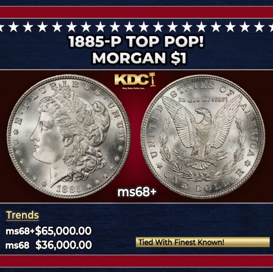 1885-p Morgan Dollar TOP POP! $1 ms68+ SEGS