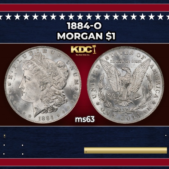 1884-o Morgan Dollar $1 Grades ms63