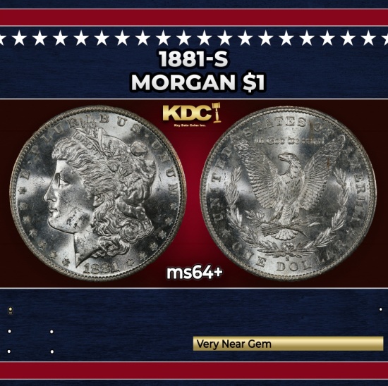 1881-s Morgan Dollar $1 Grades ms64+
