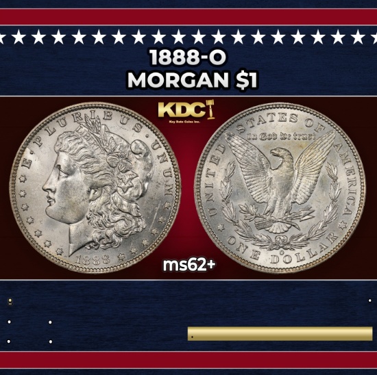 1888-o Morgan Dollar $1 Grades ms62+
