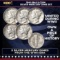1941-1945 5 Coin Silver Mercury Dime 