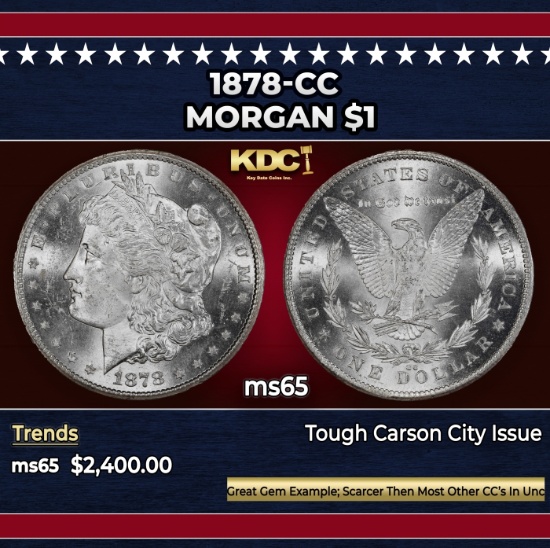 1878-cc Morgan Dollar $1 ms65 SEGS
