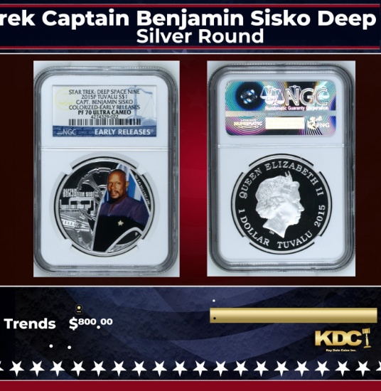 NGC 2015 Star Trek Captain Benjamin Sisko Deep Space 9 DS9 Proof pr70 dcam NGC Other Toy
