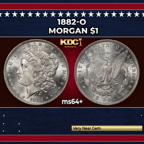 1882-o Morgan Dollar $1 Grades ms64+
