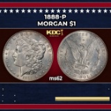 1888-p Morgan Dollar $1 Grades ms62
