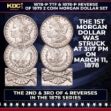 1878-p 7tf & 1878-p Reverse of 1879 2 Coin Morgan Dollar Set