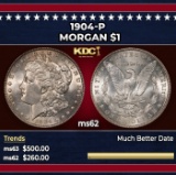 1904-p Morgan Dollar $1 Grades ms62