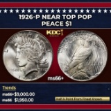 1926-p Peace Dollar Near Top Pop $1 ms66+ SEGS