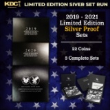 2019-2021 Limited Edition Silver Proof Sets - 22 Coins, 3 Complete Sets About 7oz Of Silver