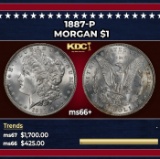 1887-p Morgan Dollar $1 ms66+ SEGS